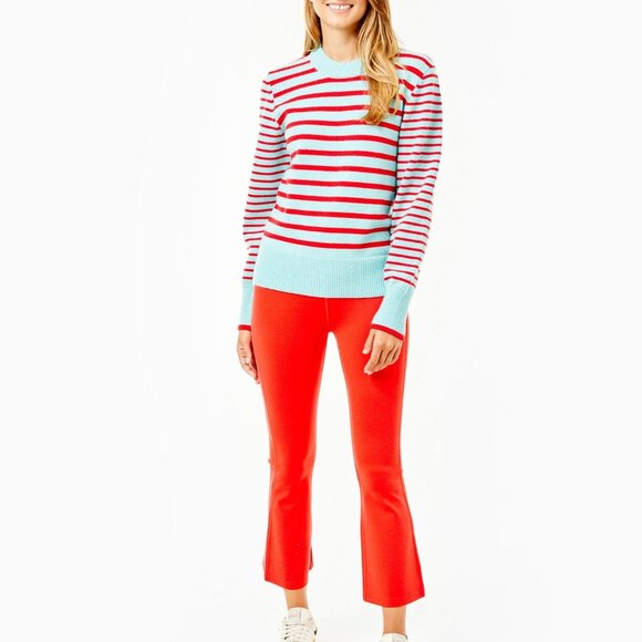 SOLD Addison Bay Knit Cypress Active Sweater In Mint/Poppy Stripe NWOT Size XS - Picture 4 of 11